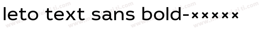 leto text sans bold字体转换